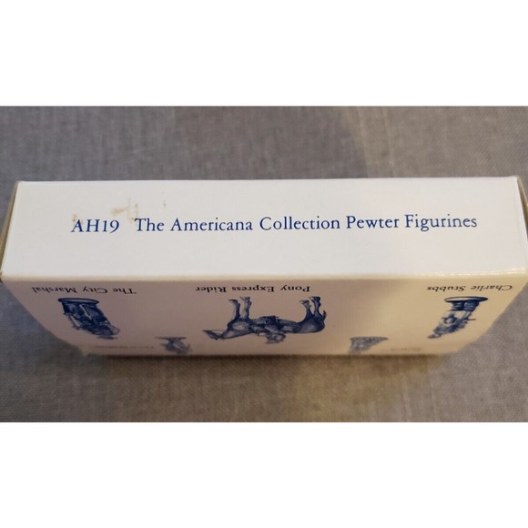Vintage The Americana Solid Pewter Collection Pony Express 5 Figures 1992 new - Picture 6 of 10